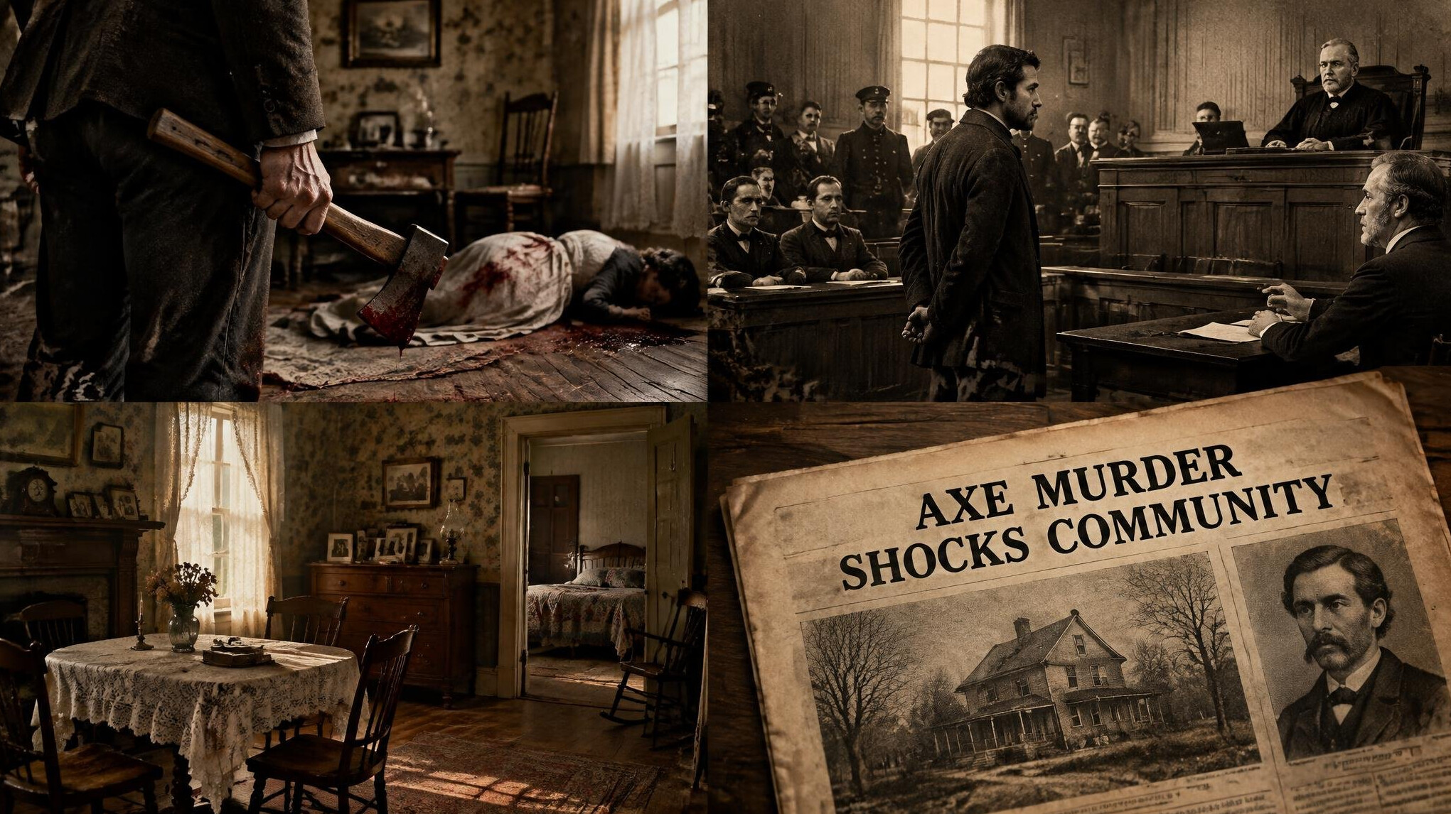 historical axe murder scene