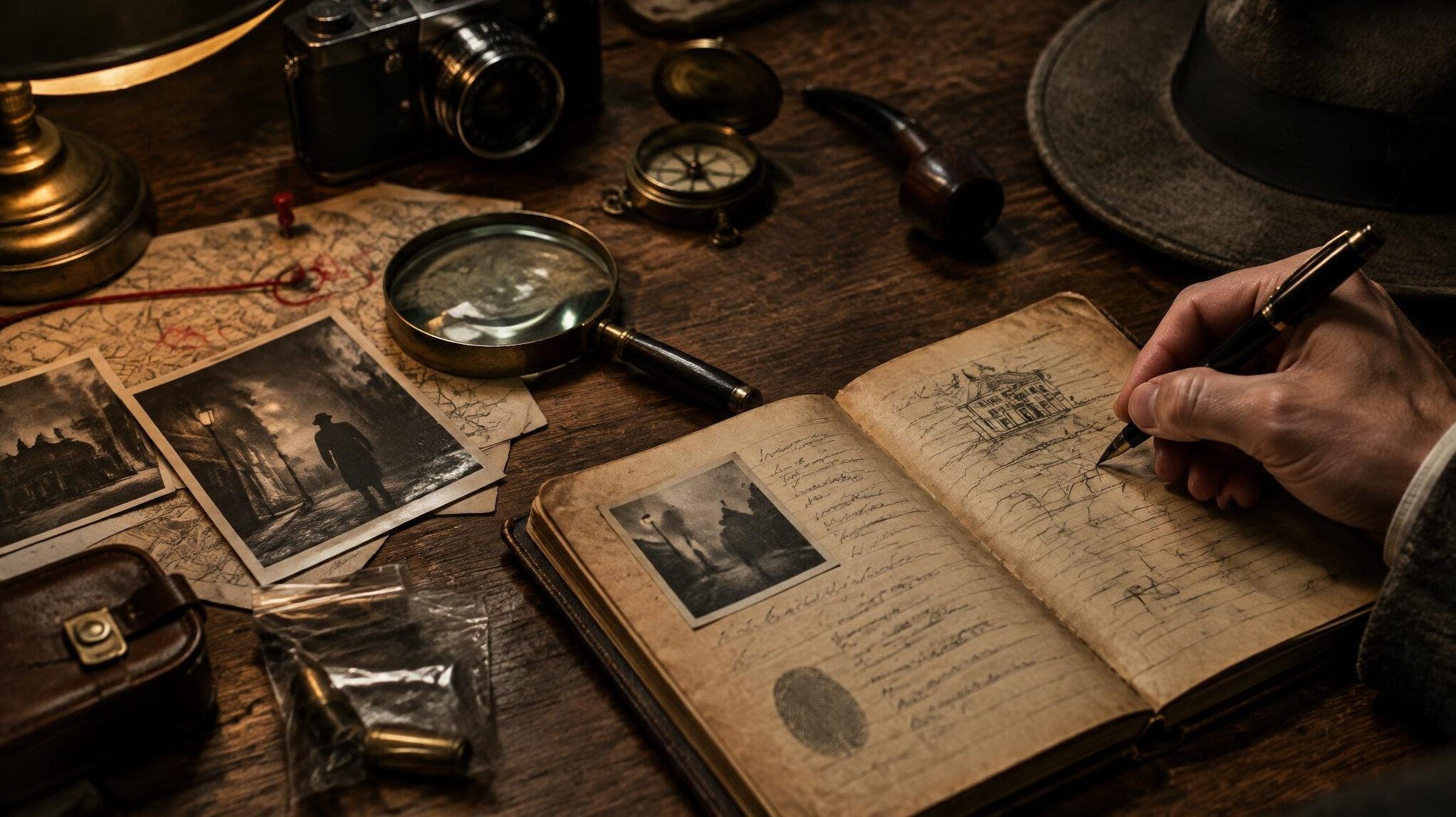 old detective notebook