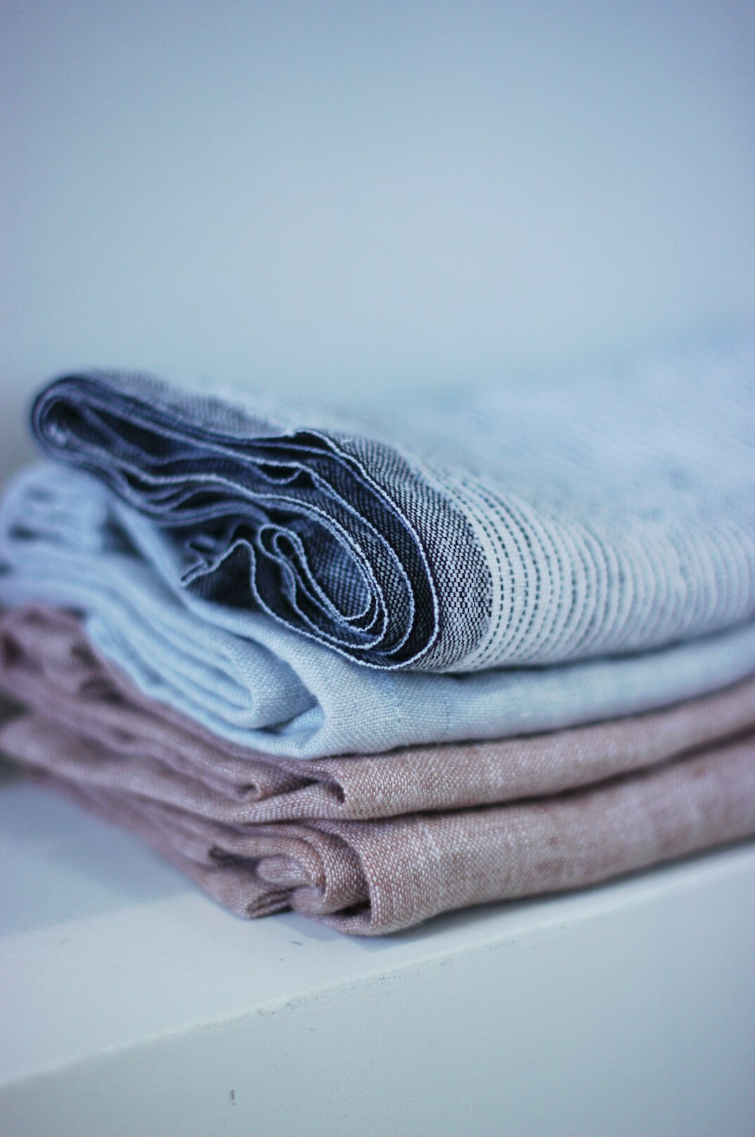 Stack of folded newspapers