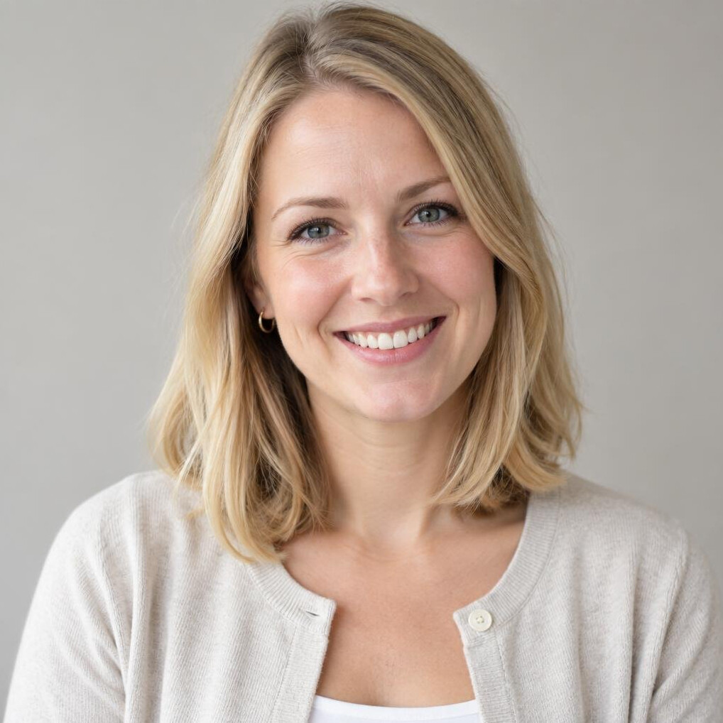 Portrait of a woman with blond hair